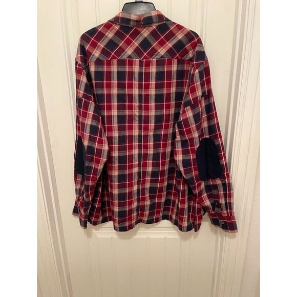 Wrangler ATG Mens 2XL Organic Cotton & Recycled Polyester Red Plaid Button-Up Sh - Picture 8 of 14